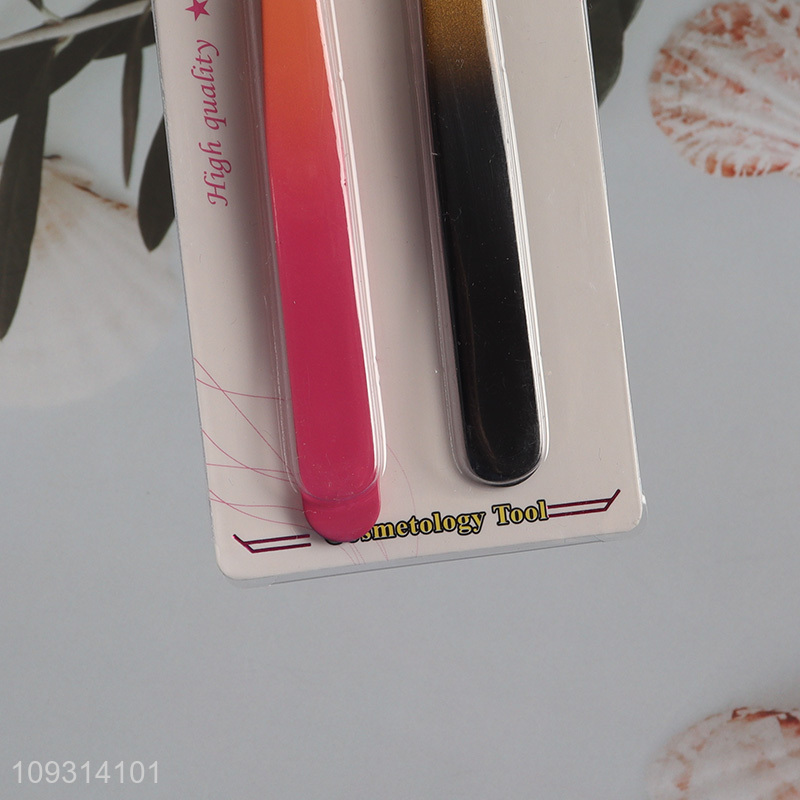 Popular products makeup 2pcs eyebrow tweezers set