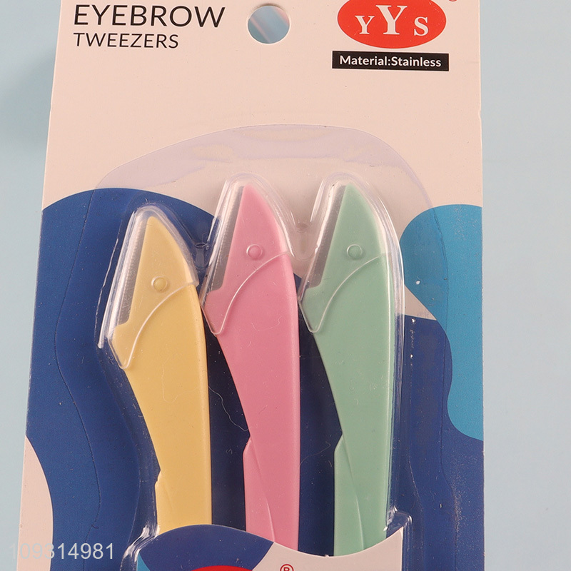 China wholesale makeup tool 3pcs eyebrow trimmer set