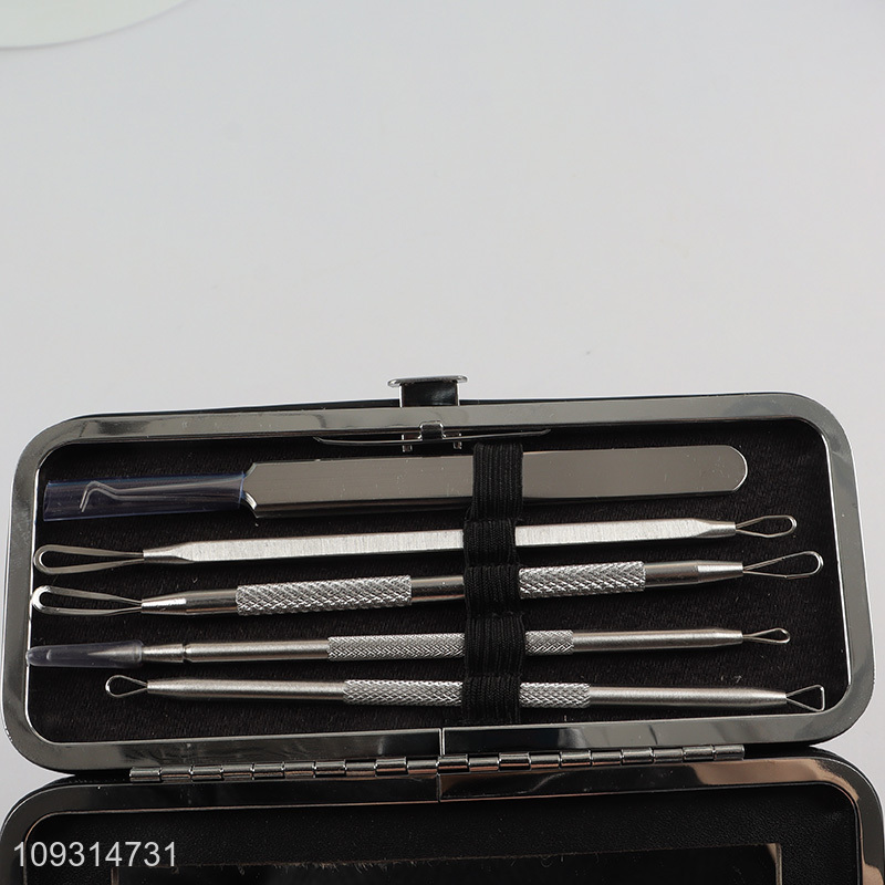 China supplier 5pcs skin care tool blackhead extractor