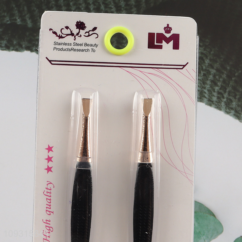 China products 2pcs eyebrow tweezers makeup tool set