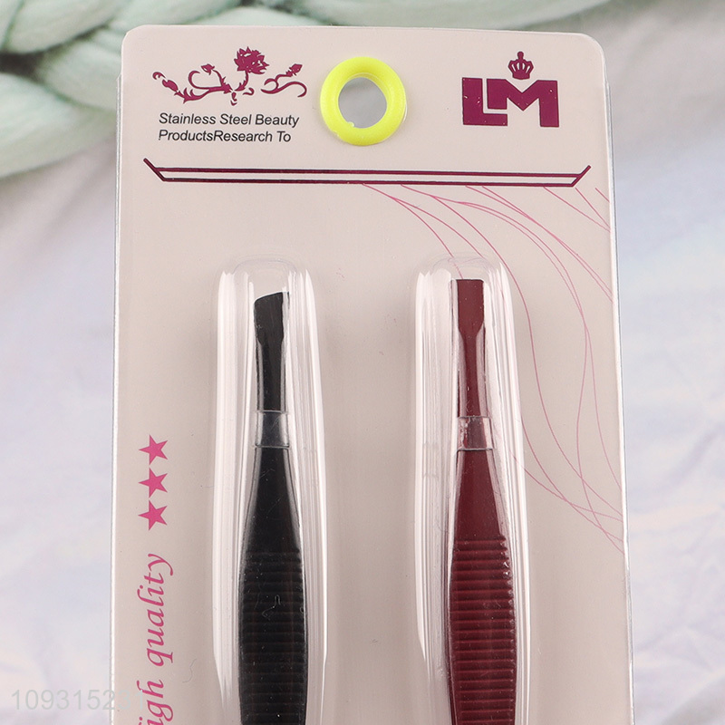 Good selling 2pcs eyebrow tweezers eyebrow clamps set