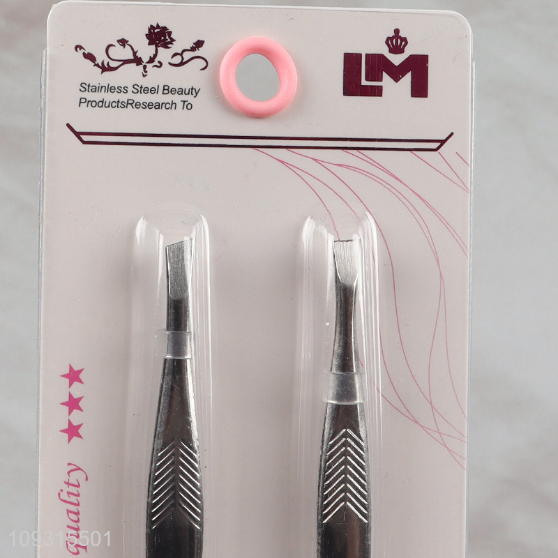 Factory supply 2pcs eyebrow tweezers eyebrow clamps set