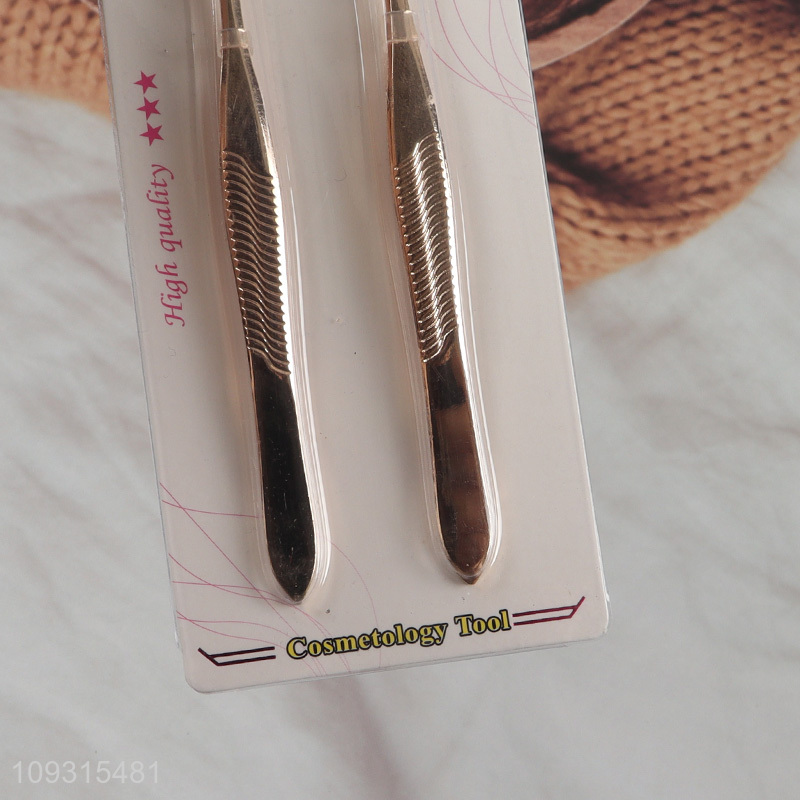 China wholesale 2pcs eyebrow tweezers eyebrow clamps set