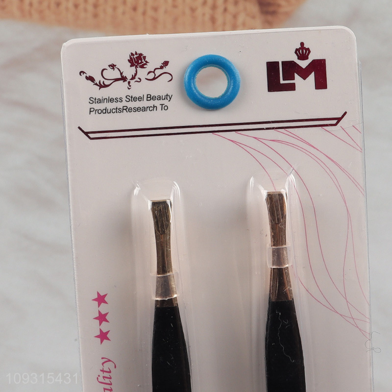 China wholesale 2pcs eyebrow tweezers eyebrow clamps set