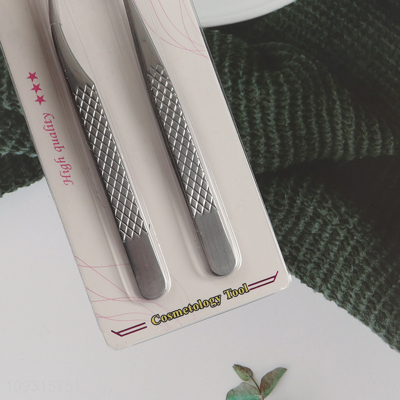 Good sale 2pcs eyebrow tweezers makeup tool set