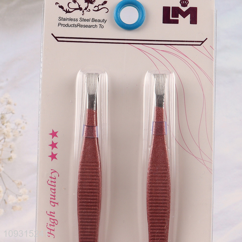 Factory price 2pcs eyebrow tweezers eyebrow clamps set