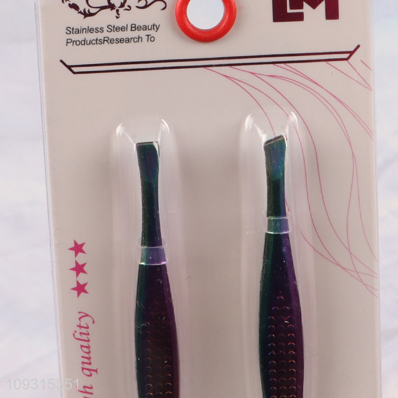 New style 2pcs eyebrow tweezers eyebrow clamps set