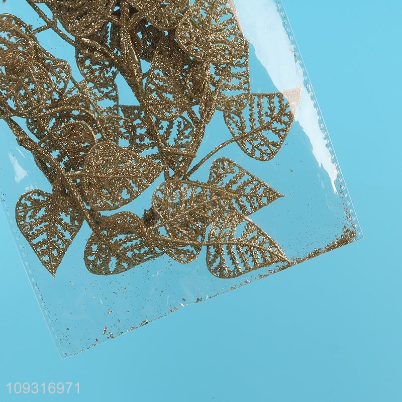 Good selling leaves shape christmas hanging ornament