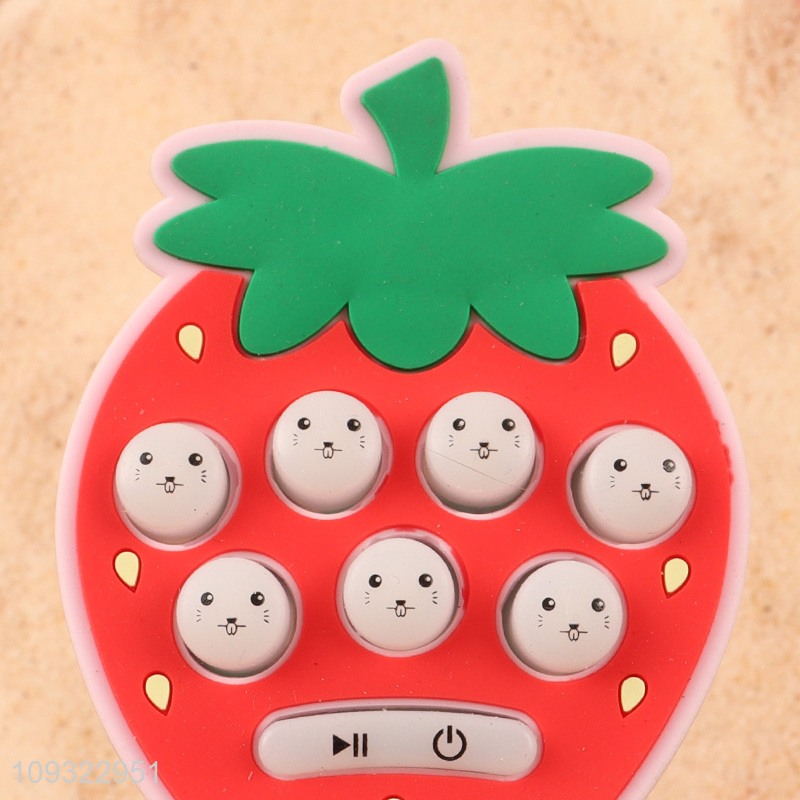 Good sale strawberry shape push pop fidget toys press toys