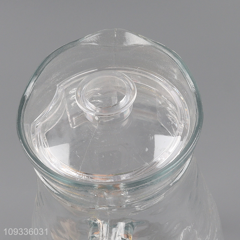 China factory transparent glass water jug with handle