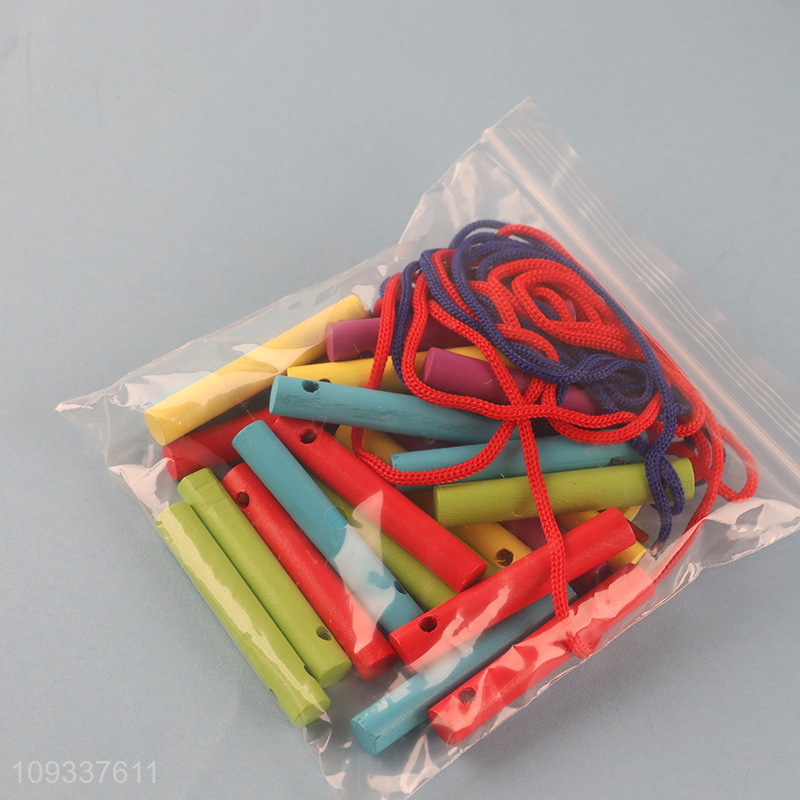 Top selling kids educational toy threading board toys
