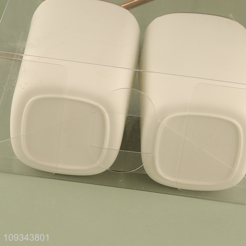 Factory price bathroom liquid soap bottle toothbrush holder set