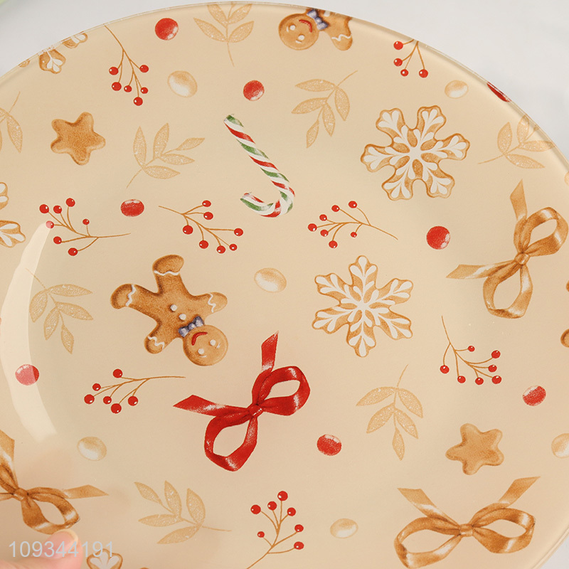 New style glass plate Christmas tableware plate