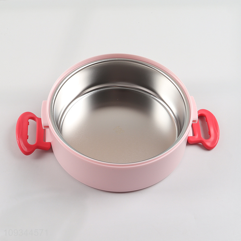 China wholesale round double-layer stainless steel lunch box