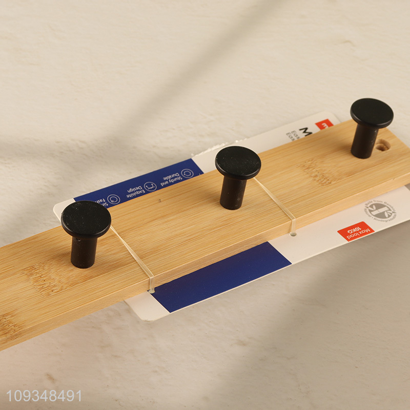 Low price bamboo wall hook self-adhesive hook