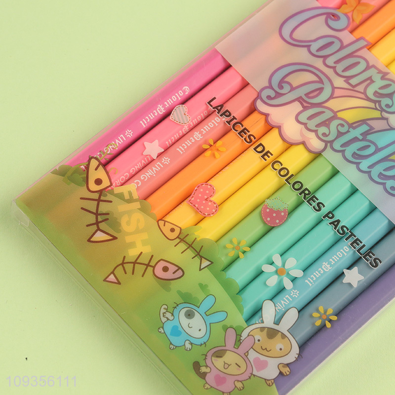 New style 12pcs painting colored pencils for kids