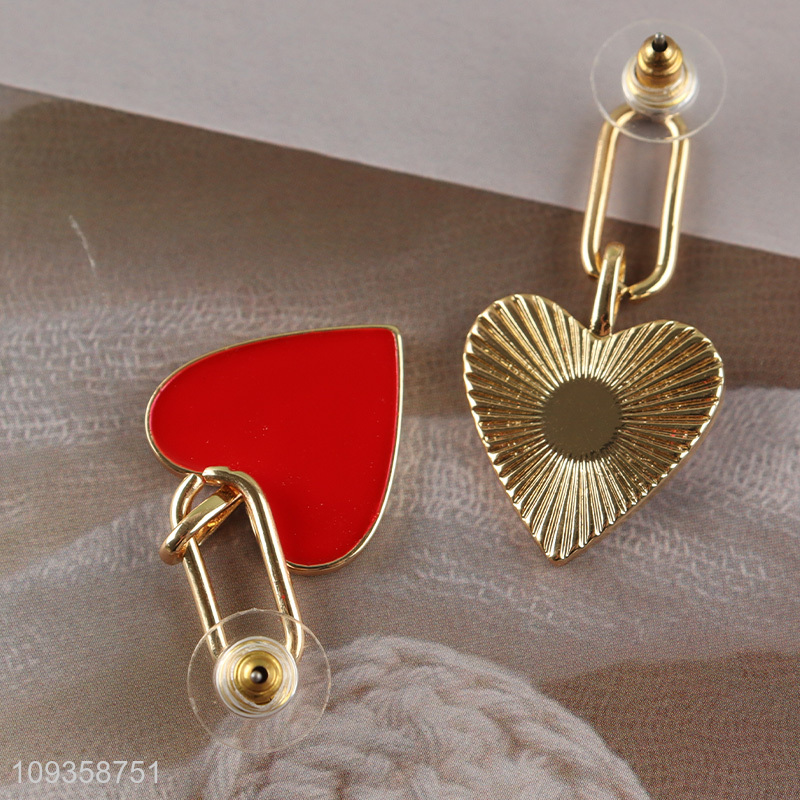 China wholesale heart pendant fashion jewelry earrings