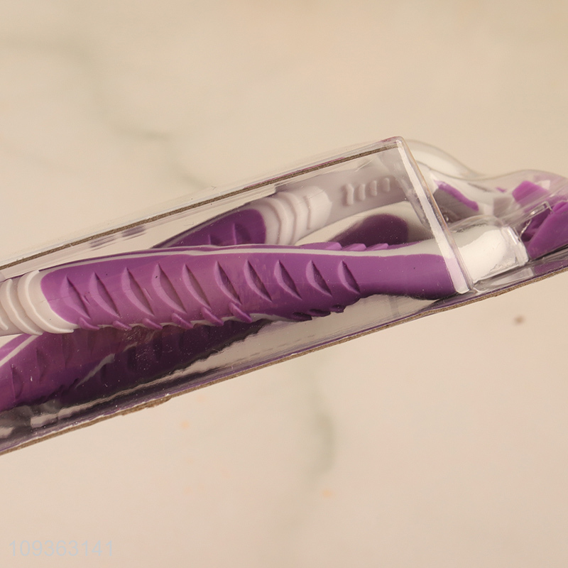 Hot sale 3pcs portable disposable six blade razor