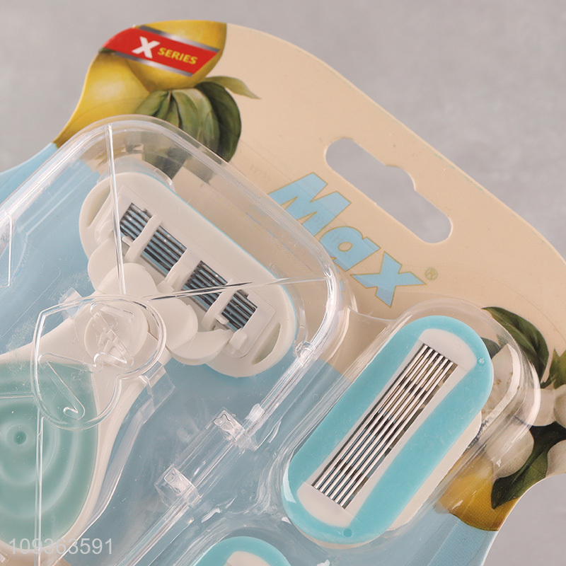 Low price manual razor 6blades razor with refills
