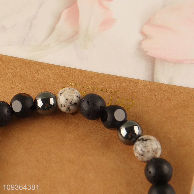 Low price men women fashion jewelry stone bracelet