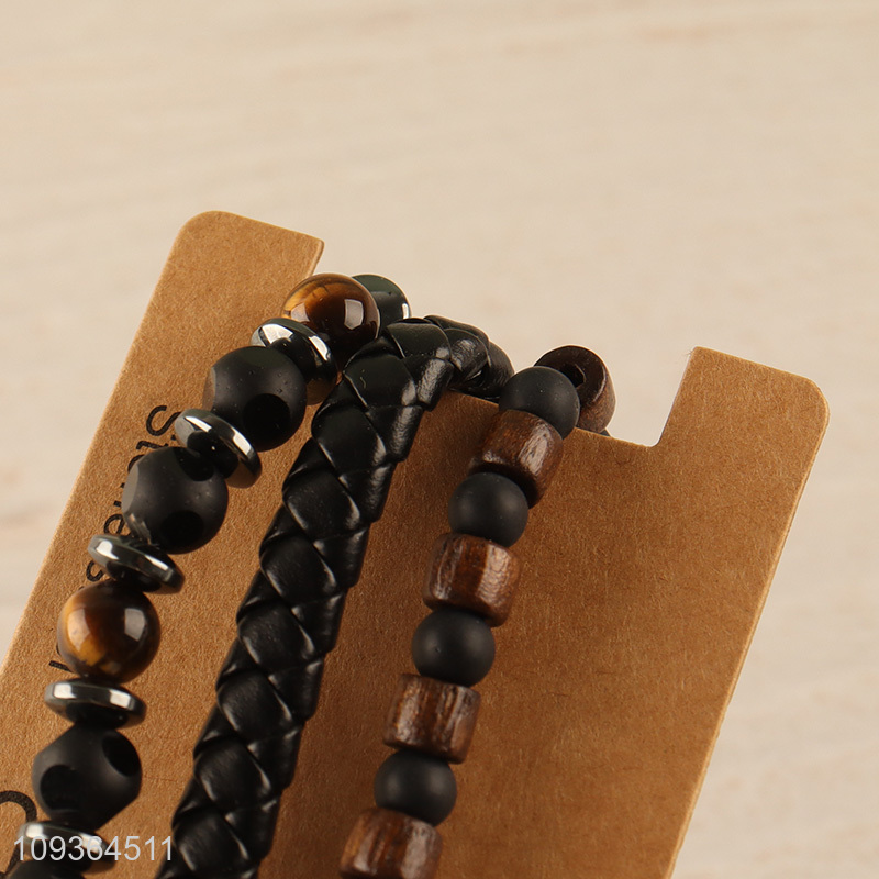 Good sale 3pcs men women fashion jewelry alloy bracelet