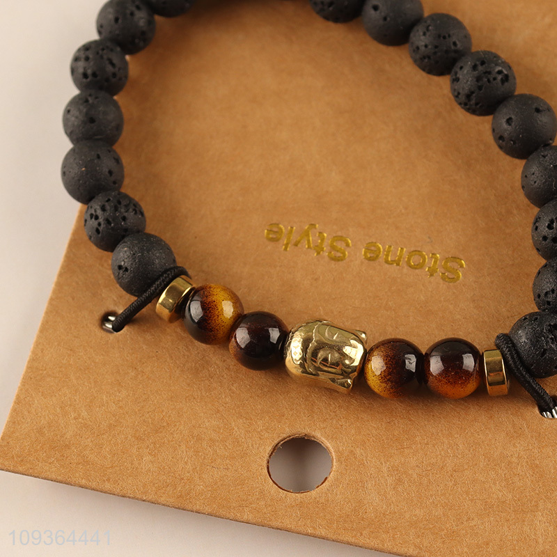 Wholesale men women fashion jewelry stone bracelet