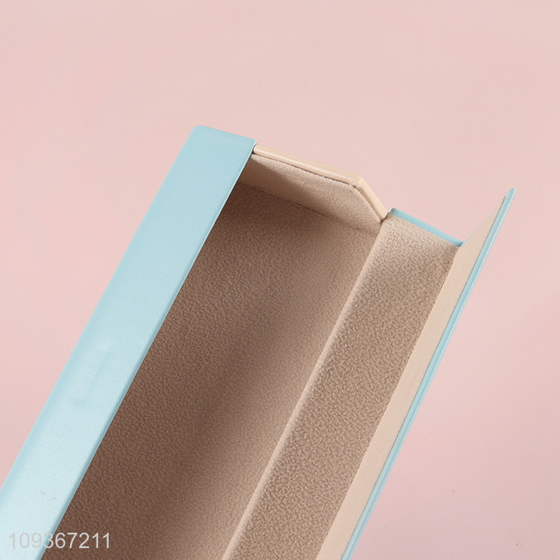 New product blue pu glasses case glasses box