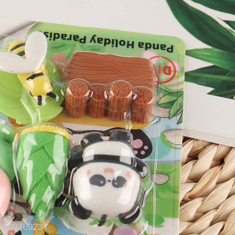 Latest products   panda series stationery eraser set for students