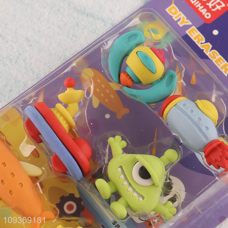 Top sale creative tpr stationery eraser set wholesale