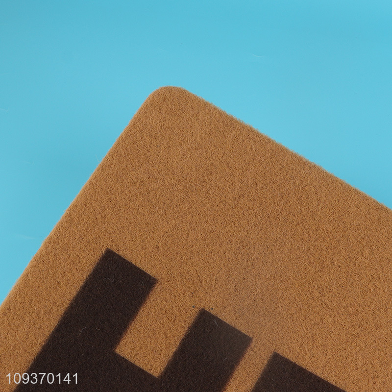 Factory price anti-slip hello door mat floor mat