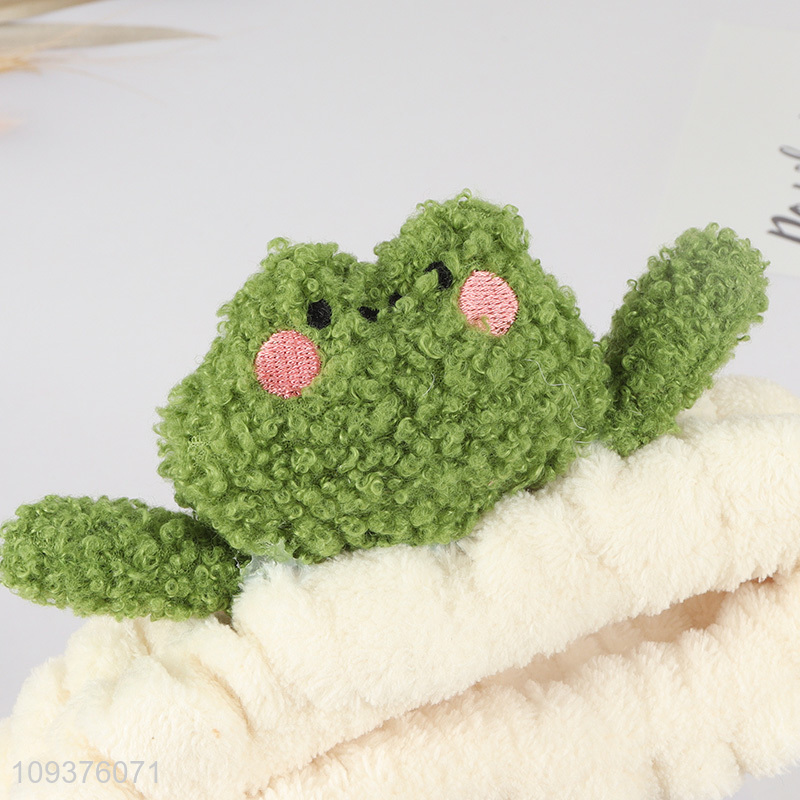 Hot products cartoon frog face washing headband