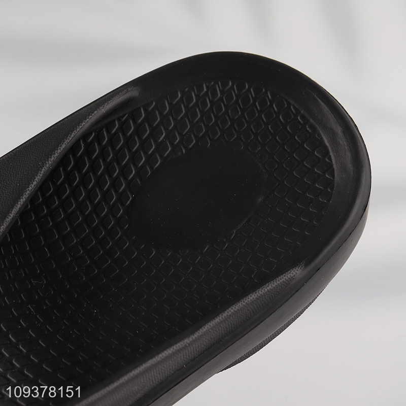 Good quality anti-slip summer slippers black flip flops