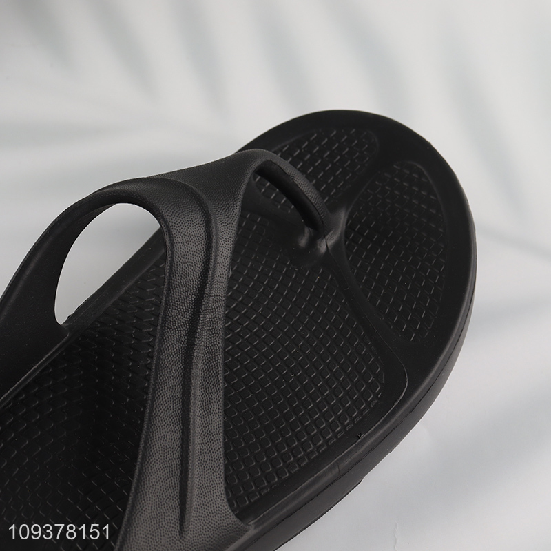 Good quality anti-slip summer slippers black flip flops