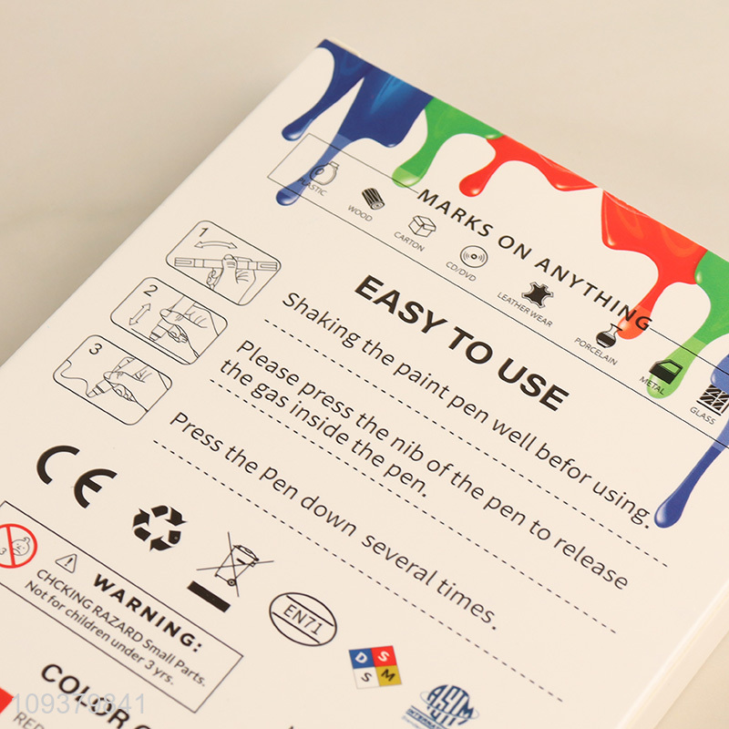 Factory price waterproof quick dry painting marker set