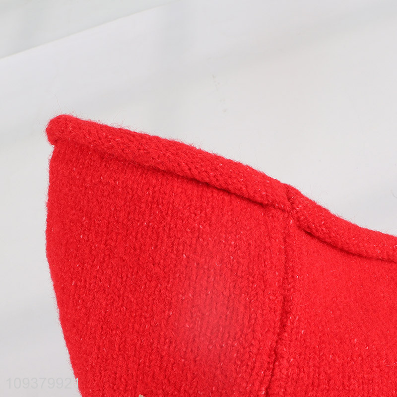 China wholesale red knitted hat beanies hat for winter