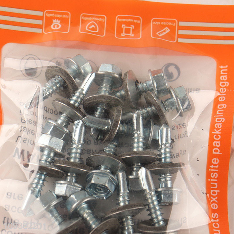 Factory price 15pcs hardware tool self-driling screw with gaskets