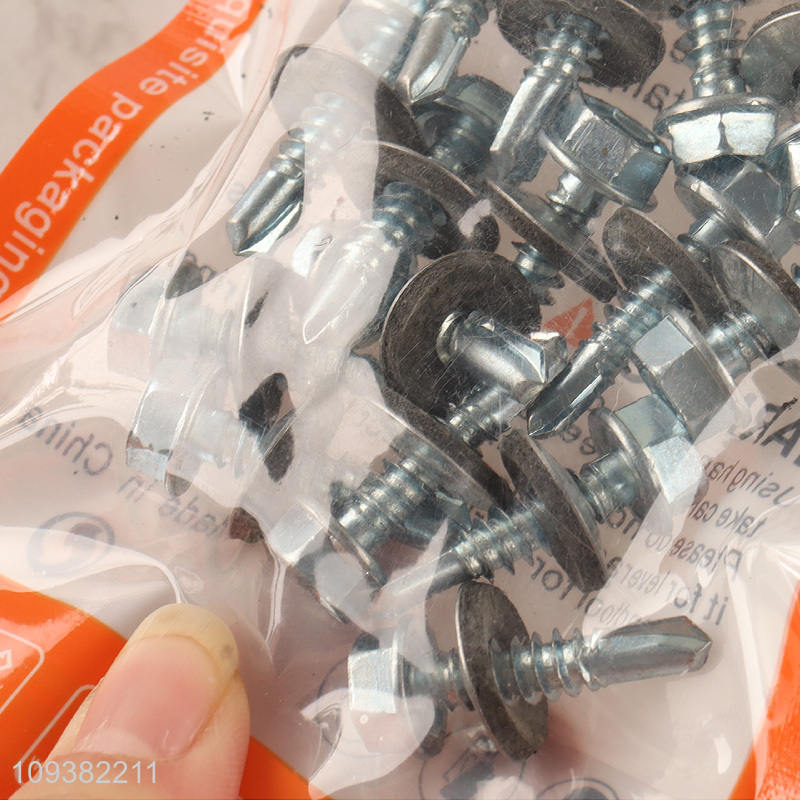 Factory price 15pcs hardware tool self-driling screw with gaskets