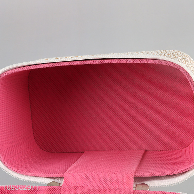 Good sale Geometric Pattern Cosmetic Case with Handle