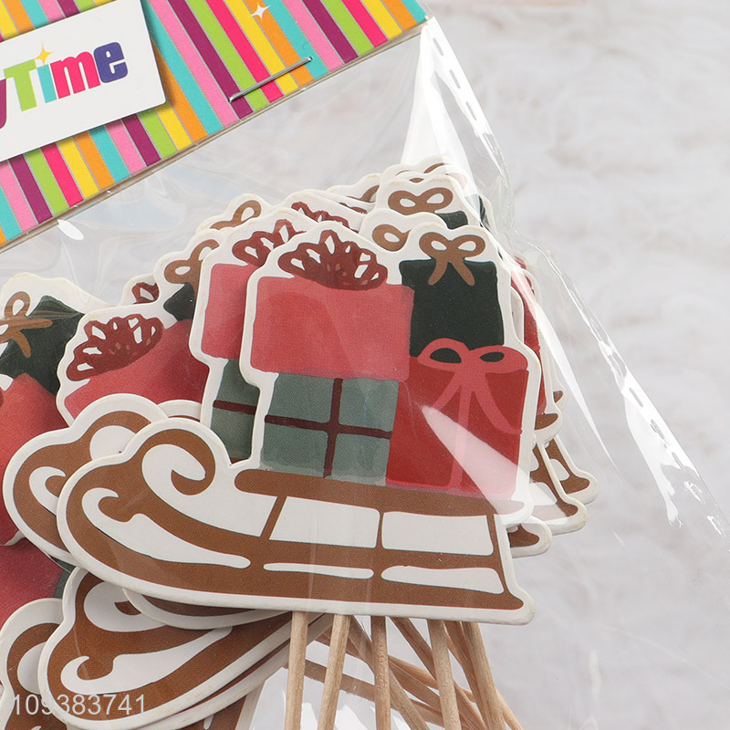 Yiwu market Christmas cupcake topper cake topper