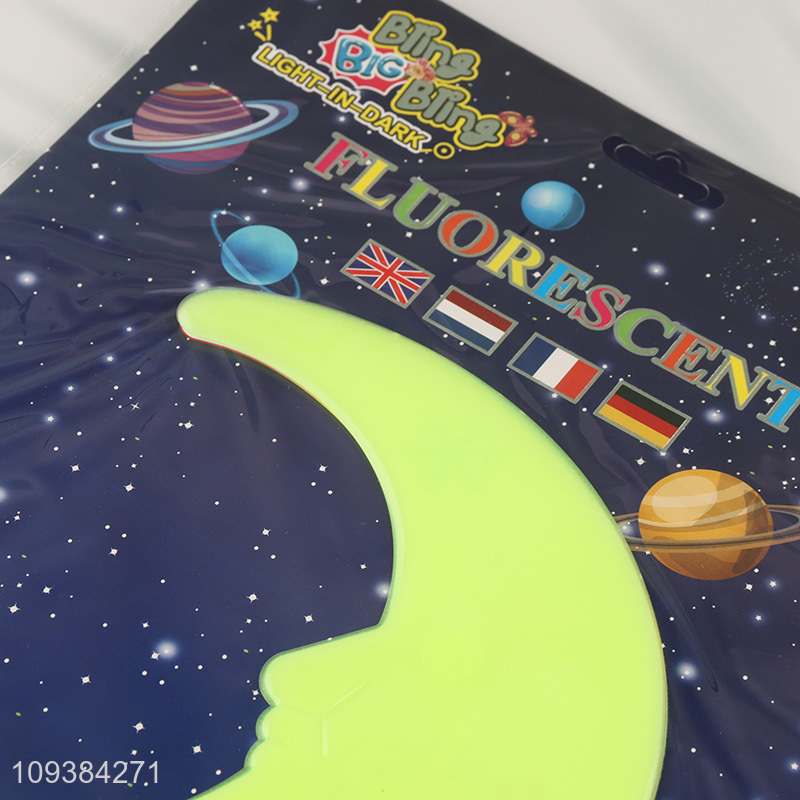 China supplier moon shape glow-in-the-dark wall stickers for sale