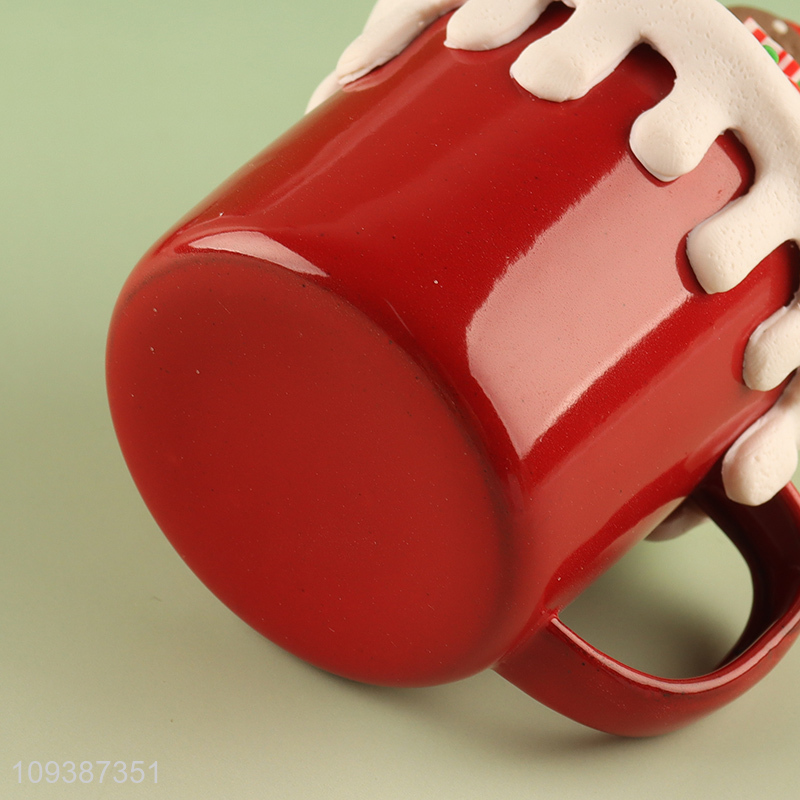 China supplier gingerbread man enamel cup ornament for decoration