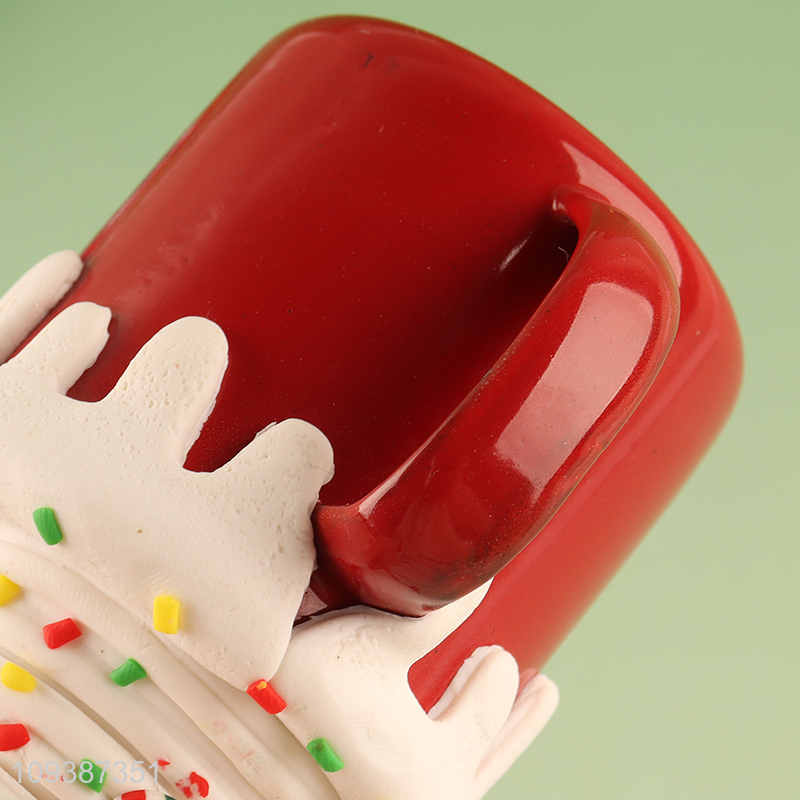 China supplier gingerbread man enamel cup ornament for decoration