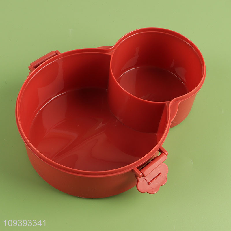 Factory price snowman shape food container plastic lunch box