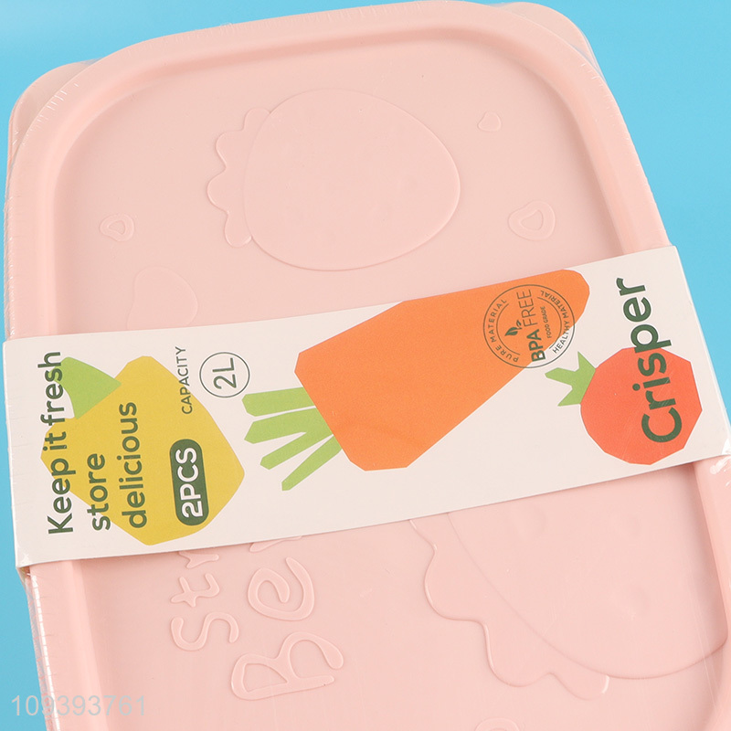 Hot items plastic crisper set for fridge