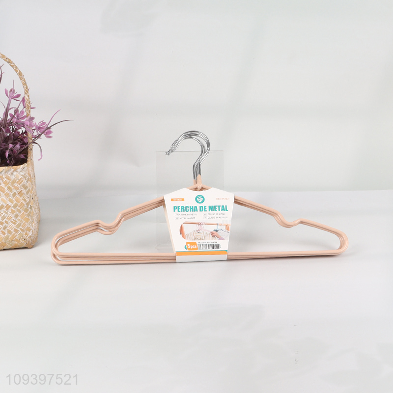New product 5pcs multicolor household clothes hangers