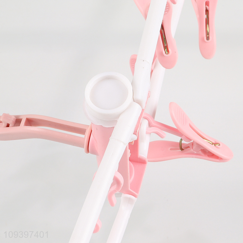 Hot sale oldable clothes hanger with multiple clips for socks