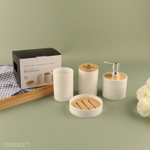 Popular products bathroom sets soap box liquid soap dispenser set
