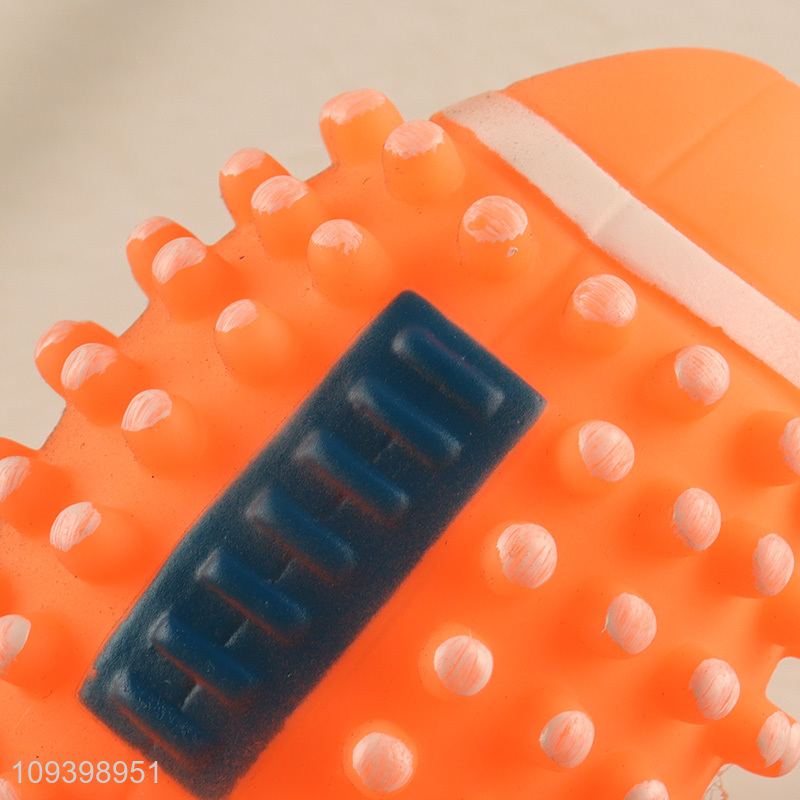Hot selling pet spiky rugby toy for large dogs