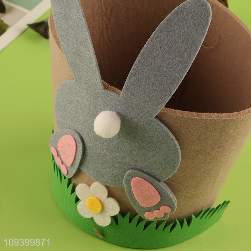 New arrival  easter bunny felt basket for sale