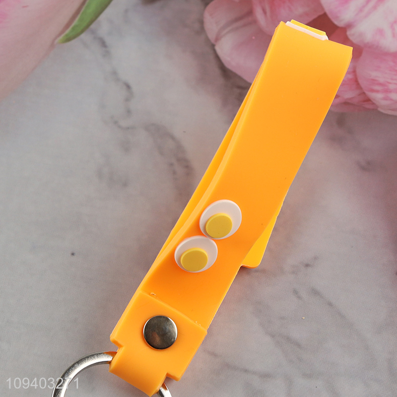 Best selling hamburger pendant silicone key chain key rings